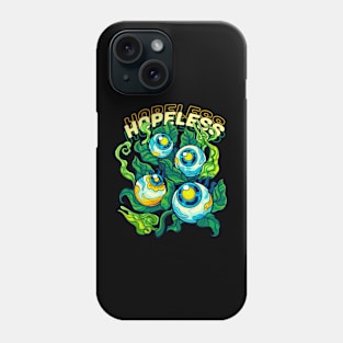Hopeless Eyes and Green Flowers Phone Case