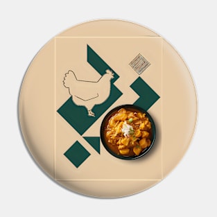 Butter chicken minimalist art Pin