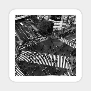 Japan Shibuya Crossing Monochrome Edition Magnet