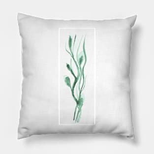 Watercolor green plant, summer and nature, art decoration, sketch. Illustration hand drawn modern Pillow