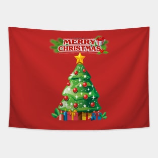 Merry Christmas Tree Tapestry