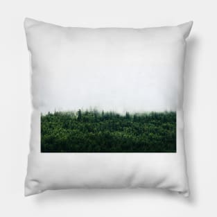 Canadian Mountain Woods in the Mist Pillow