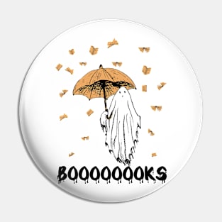 Boooooks Boo Ghost Reading Book Halloween Costume Gifts Pin