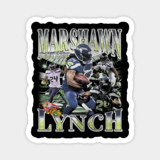 Marshawn Lynch Retro Bootleg Magnet