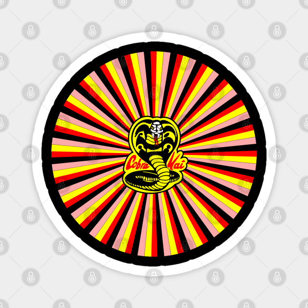 Cobra Kai Retro Snake Karate Magnet by kevfla