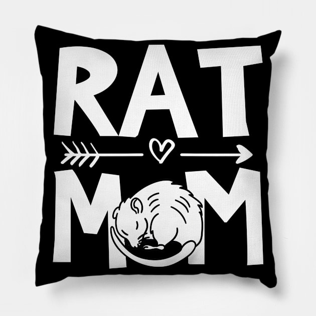 Rat Mom Pillow by funkyteesfunny