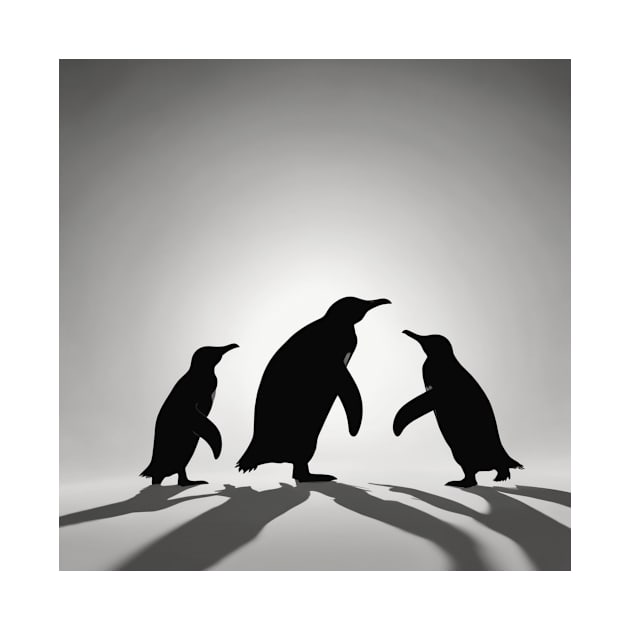 Penguins Shadow Silhouette Anime Style Collection No. 75 by cornelliusy