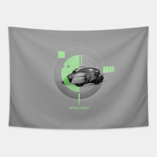 Space robot minimalism Tapestry