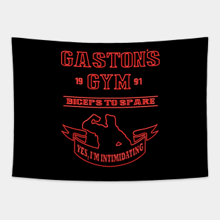 Gaston's Gym Red Tapestry