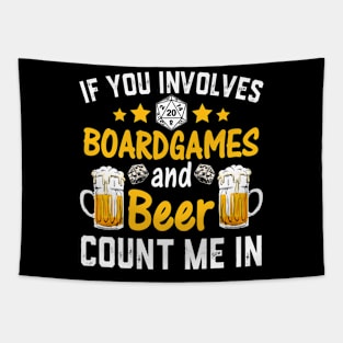 Board Games and Beer For Gamer and Drinker Tapestry