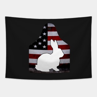 American Flag Ear Tag - Show Rabbit - NOT FOR RESALE WITHOUT PERMISSION Tapestry