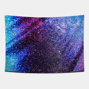 Colorful neon galaxy abstract Tapestry