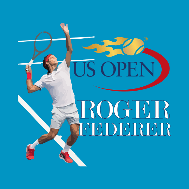 Roger Federer US Open by inkstyl