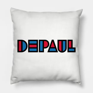 Unique DePaul font with team colors! Pillow