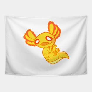 Gold albino axolotl mud puppy shirt Tapestry