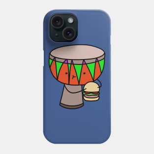 Djembe Eating a Hamburger Phone Case