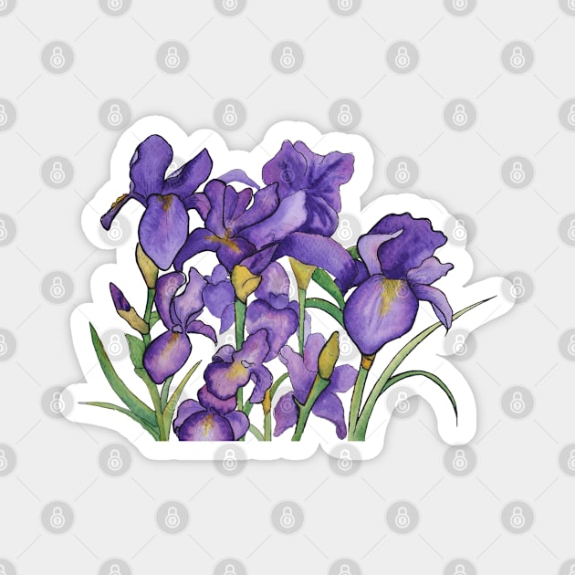 Pretty Purple Petals Magnet by Kirsty Topps