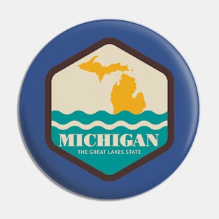 Michigan Great Lakes State Pin