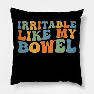 Groovy Irritable Bowel IBS Awareness My Tummy Hurts Pillow