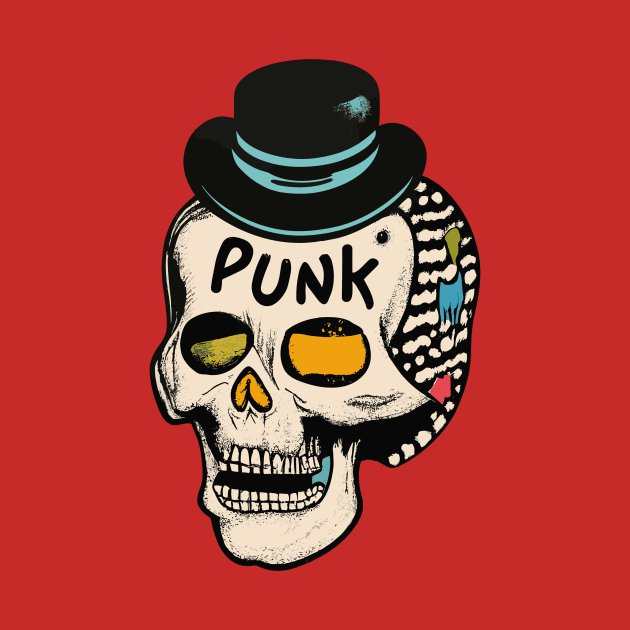 Punk Skull by Kingrocker Clothing