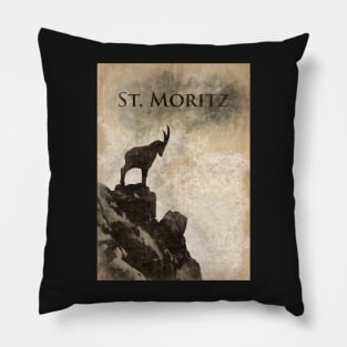 St. Moritz,Piz Nair,Switzerland Pillow