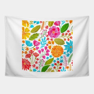 Seamless Floral Meadow Pattern Tapestry