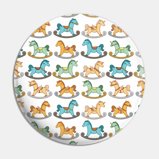 Cute and Adorable Rocking Horse Seamless Pattern Design Pin by zarya_kiqo