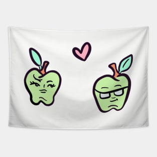 Green Apple Lovers Tapestry