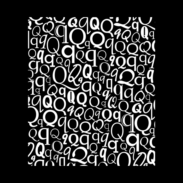 Q - Typography (White) by gillianembers