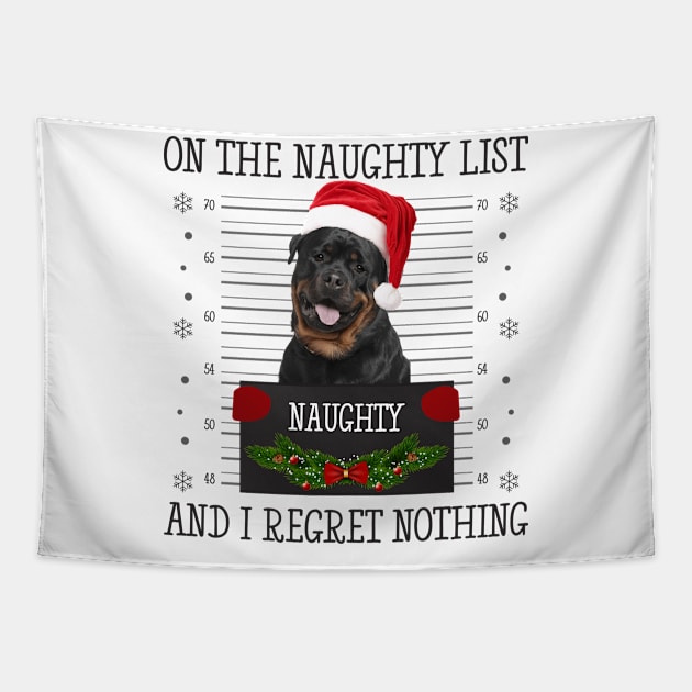 On The Naughty List, And I Regret Nothing Tapestry by CoolTees