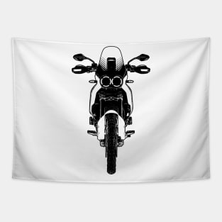 DesertX Bike Black and White Tapestry