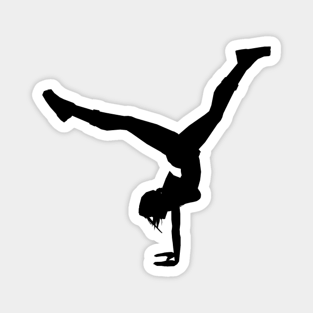 LARA CROFT HANDSTAND (ANGEL OF DARKNESS SILHOUETTE) Magnet by iamjudas