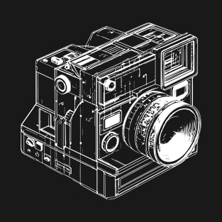 oldschool camera wireframe design T-Shirt