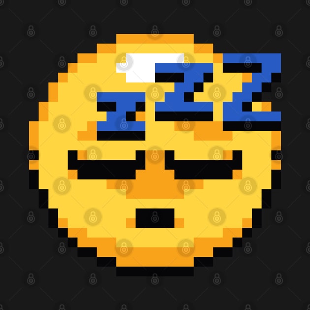 Snoozing Pixel Emoji by Sprout Zombie