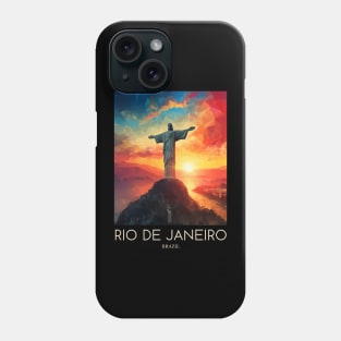 A Pop Art Travel Print of Rio de Janeiro - Brazil Phone Case