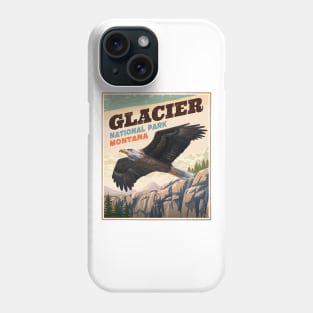 Glacier National Park Bold Eagle Vintage Look Phone Case