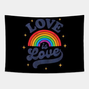 LGBTQ Love Is Love Gay Pride LGBT Ally  Flag Tapestry