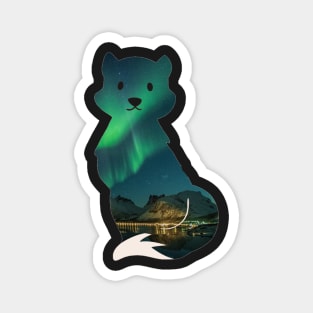 Fox cityscape - Aurora Borealis Magnet