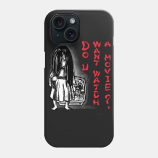 Do u want watch a movie? white Phone Case