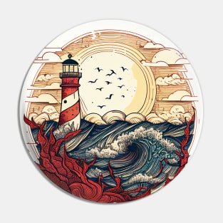 Lighthouse Colorful Art Creation V5 Pin