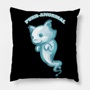 Purr-anormal Paranormal Cat Ghost Spirit Halloween Pillow