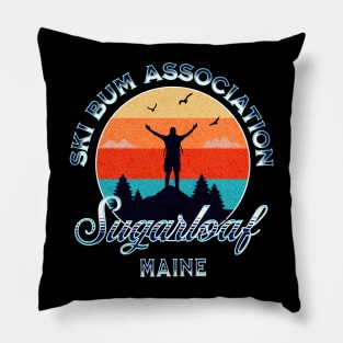 Ski bum Association Sugarloaf Mountain Chapter man in the sunshine Pillow