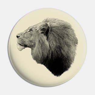 Lion portrait Pin