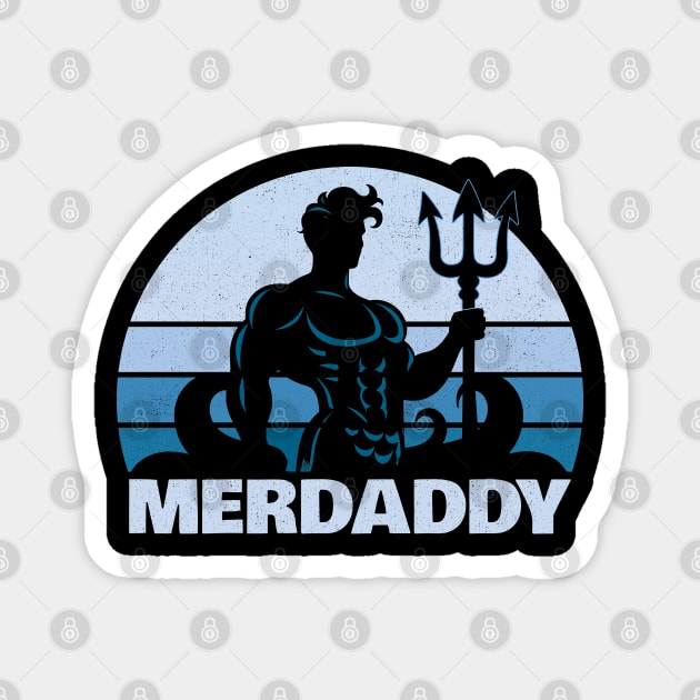 Merdaddy Mermaid Security Merdad Daddy Fathers Day Merman Magnet by badCasperTess