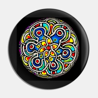 Juicy Mandala (Black) Pin