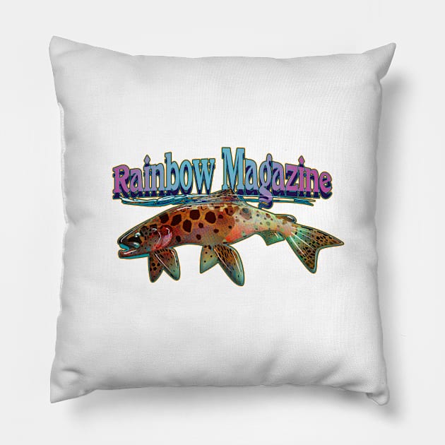 Rainbow Trout Pillow by MikaelJenei