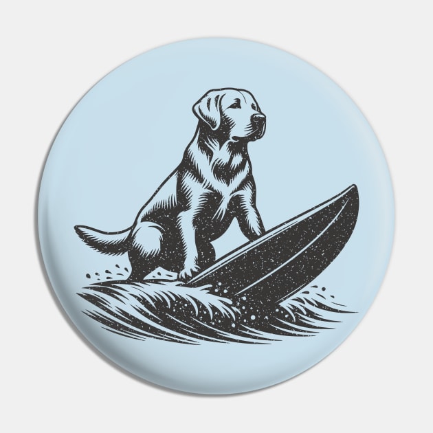 Surfing Dog Pin by JSnipe