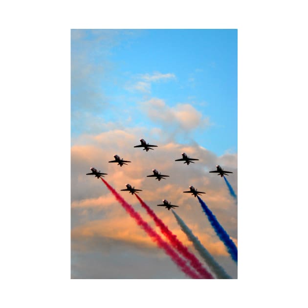 Red Arrows Display Team In Formation by Andy Evans Photos