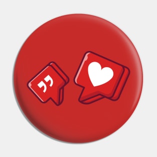 Comment, Love, and Quote Social Media Element Pin