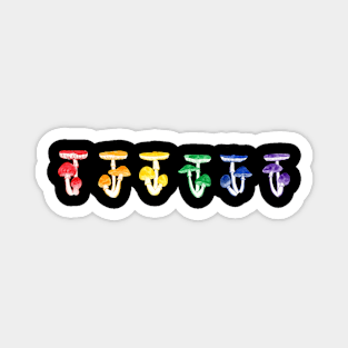 Mushroom rainbow Magnet